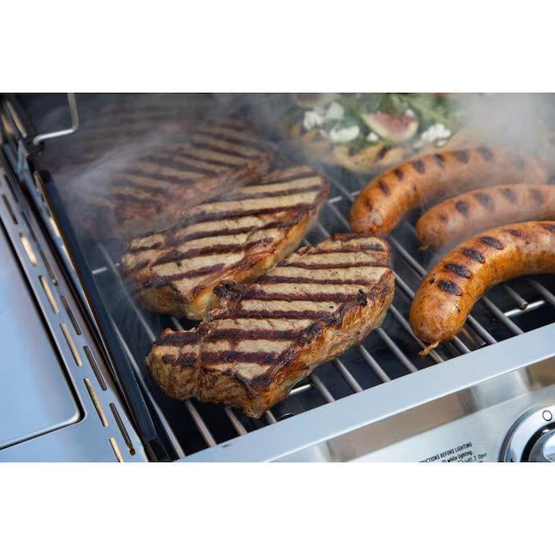Performance Series Silver 4 -Burner Liquid Propane Gas Grill 1 -Side Burner